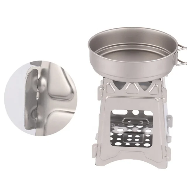 Top Selling Ultralight Outdoor Camping Wood Stove Multi-Fuels Alcohol Folded Stainless Steel Stove