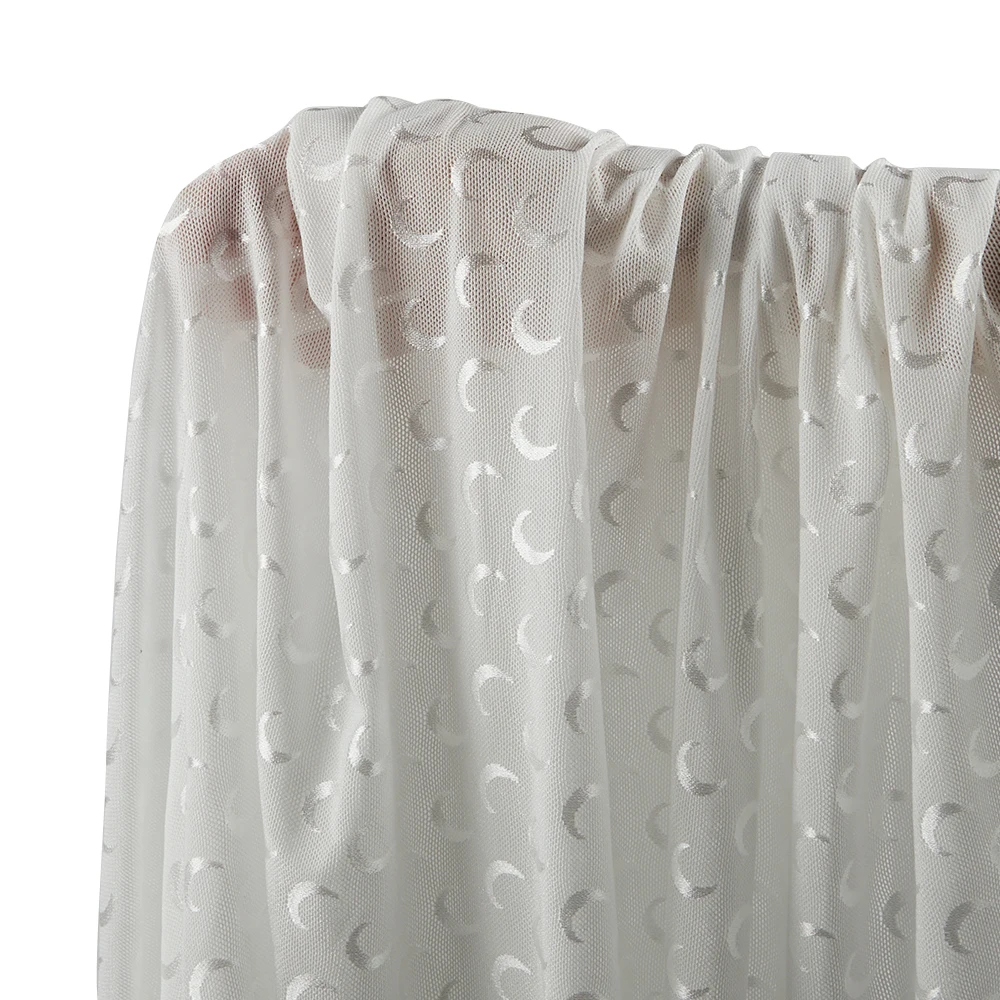 Factory Direct Sales Newly Fashionable White Textile Organza Lace Fabric Flower Embroidery