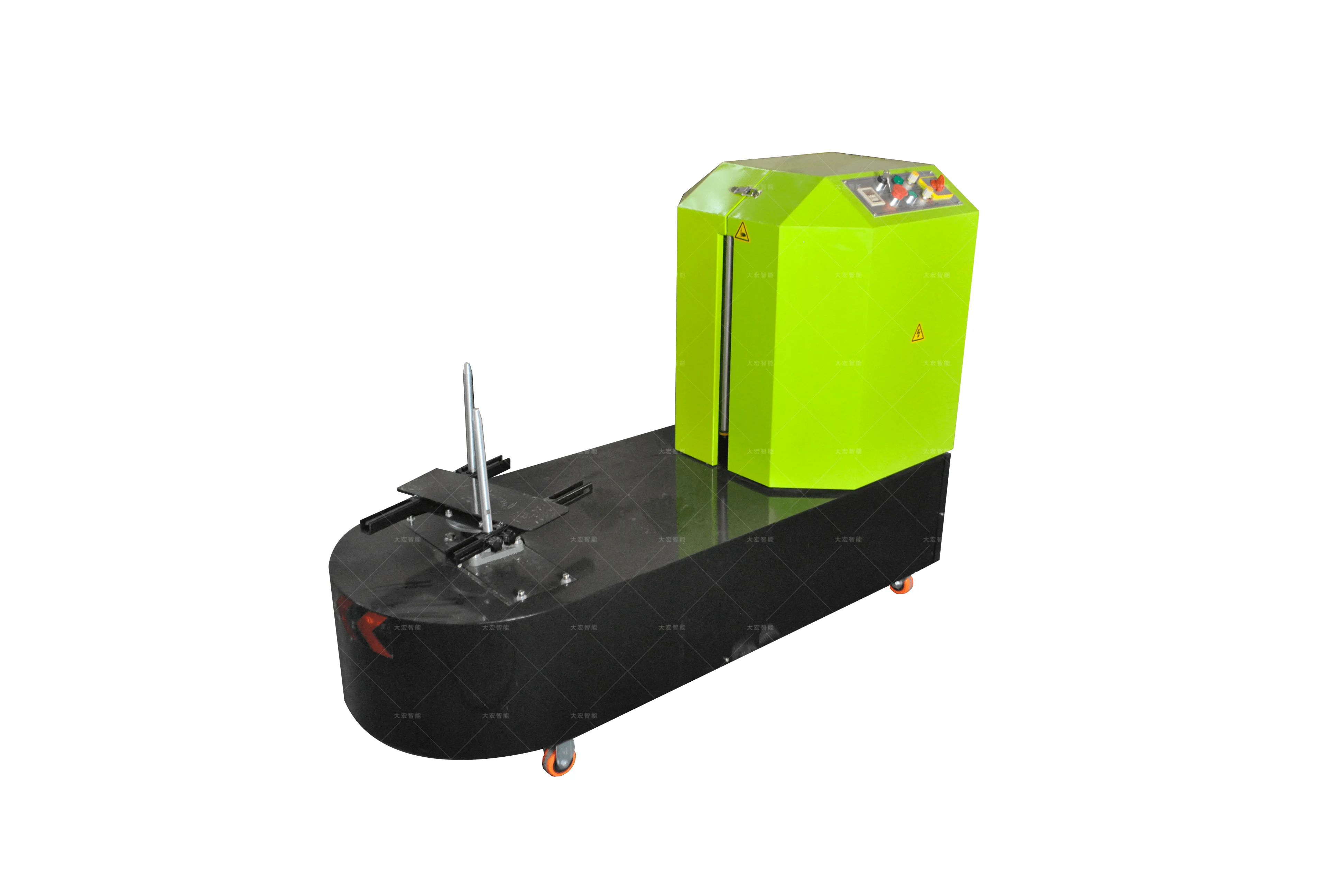 Semi-auto stretch film luggage wrapping machine for airport wrapping luggage