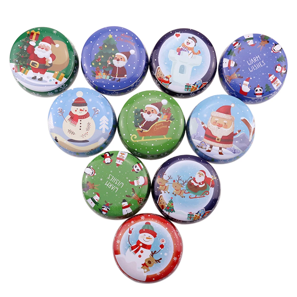 Оловянная Рождественская Ароматизированная Роскошная соевая восковая Массажная спа свеча Подарочный набор с логотипом на заказ