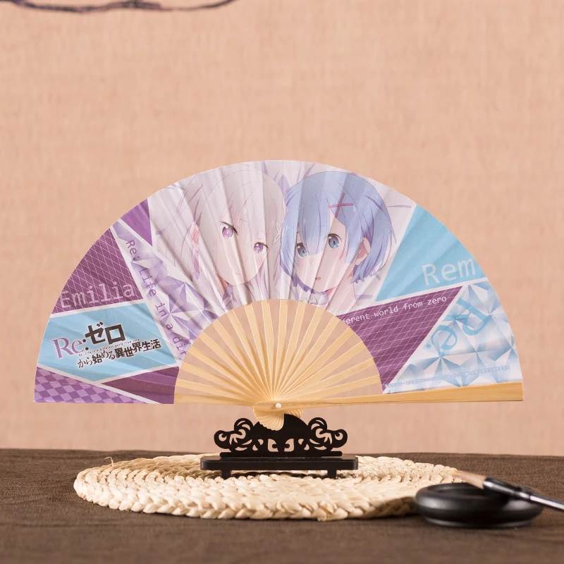 
Customized gold color paper fan promotional 
