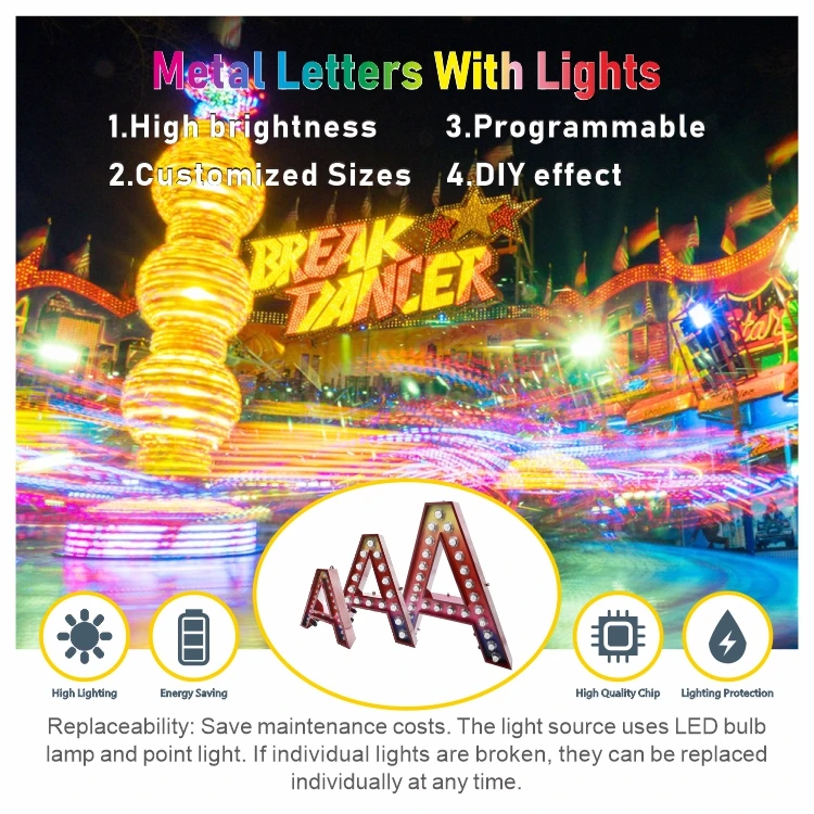Customized Business Logo LED Illuminated Sign Wall Metal Lettering Decorative Light Signs