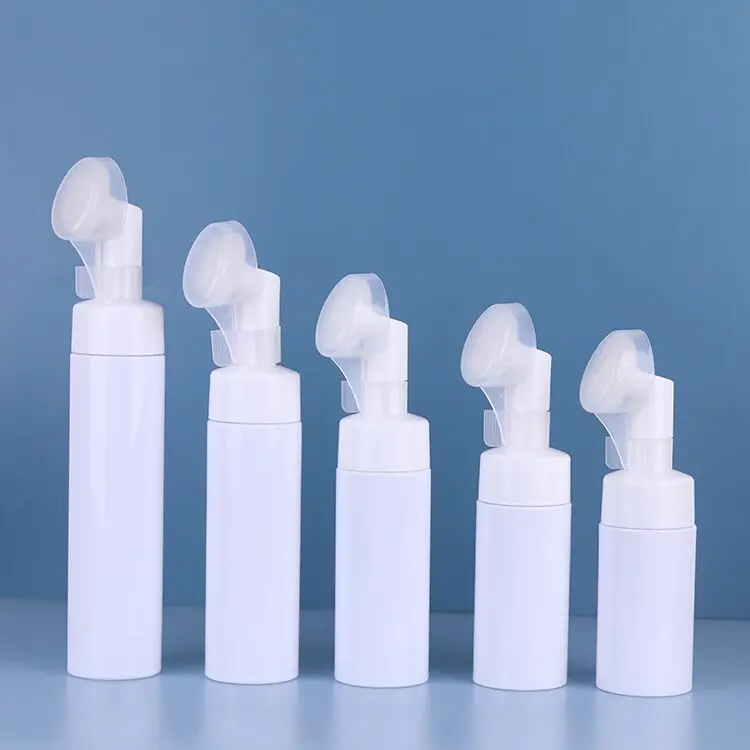 powder to plastic face wash foam wash bottle dispenser white brush and black foam bottle 16 oz