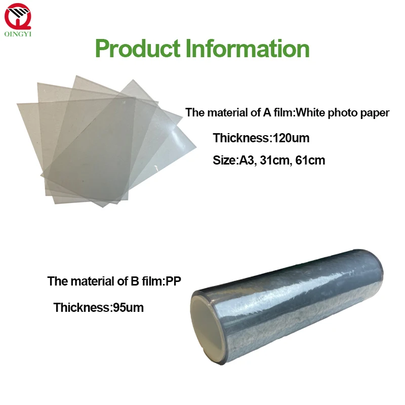 Crystal Label Printing AB полный набор холодной передачи PET 60 см Uv DTF пленка A B Roll для рулона в рулон A1 широкоформатный принтер