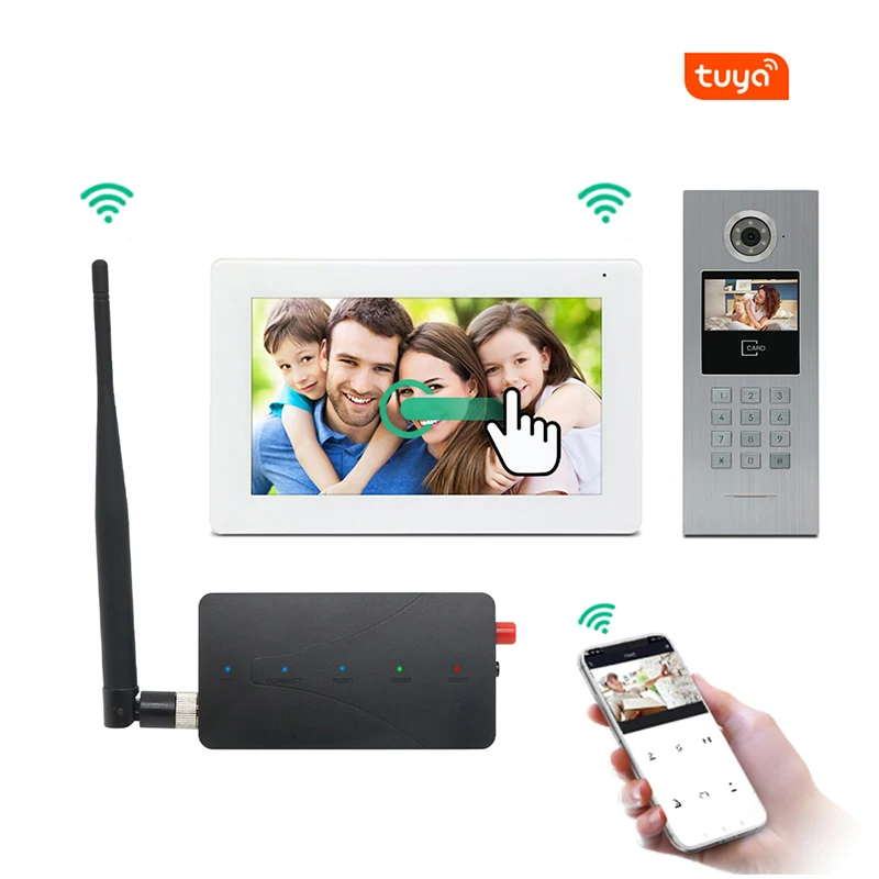 tuya smart true wireless ip video door phone intercom system for multi apartments 1.3MP camera