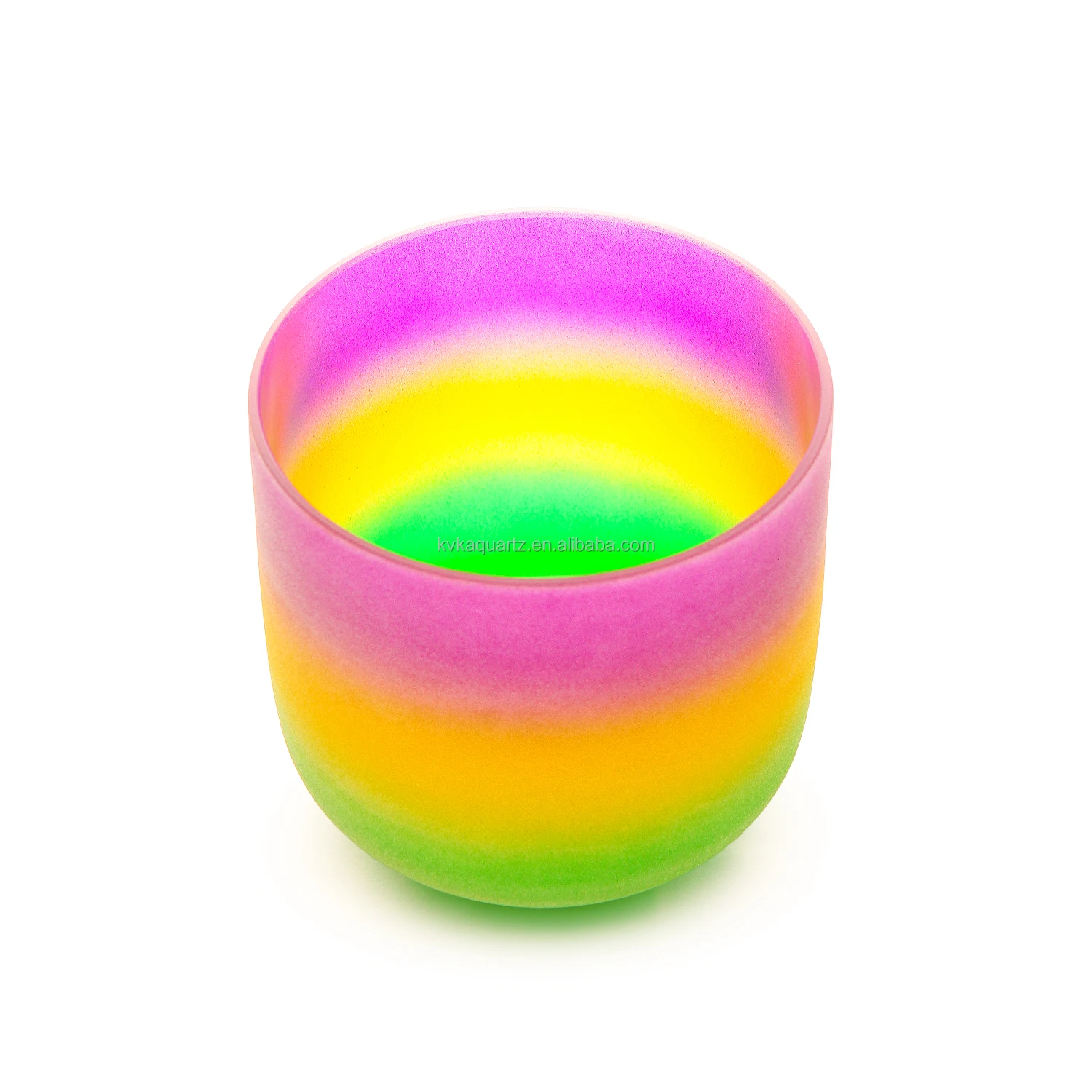 Заводская оптовая продажа чакр 440 Гц и 432 Гц 6-12 дюймов градиентный цвет матовые кварцевые хрустальные поющие чаши для исцеления звуковой ванны