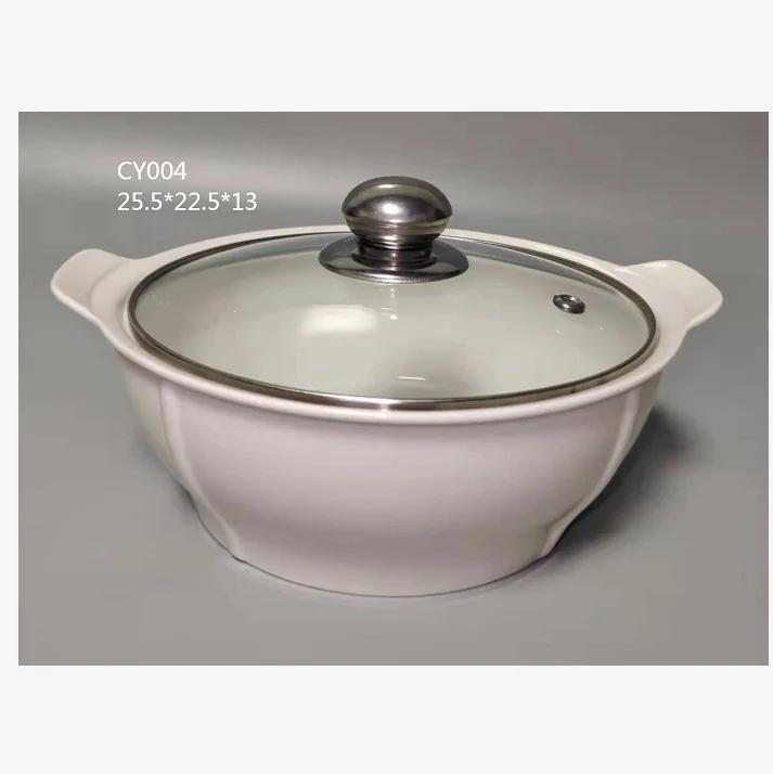 Nordic Ceramic Soup Pot Ceramic Porcelain Soup Tureen White Soup Pot With Cover