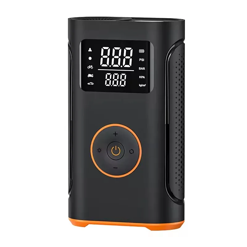 Electric 12V Tire Air Pump 2000Mah, Tire Inflator Air Pump With Lcd Screen, Air Battery Compressor For Car Bike Motorcycle