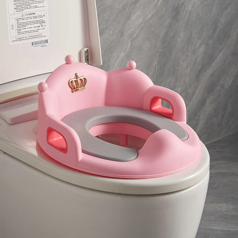 New Crown Design Baby Potty Training Seat With Handle Kids Toilet Seat Reducer Child Portable Toilet Seat Potty Trainer