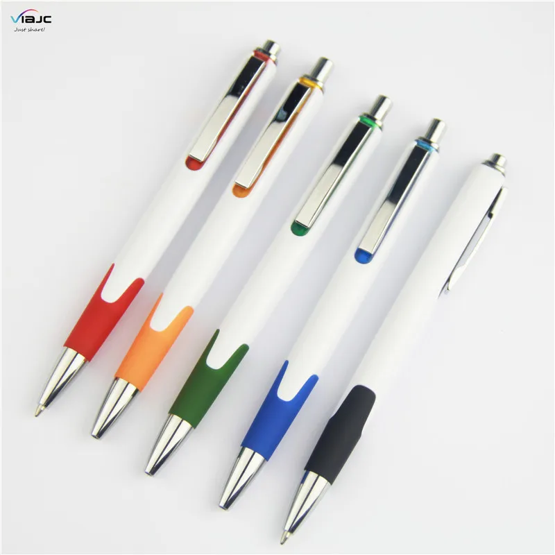 Longorgeous  High Grade Triangle ball point pen with rubber grip and metal clip