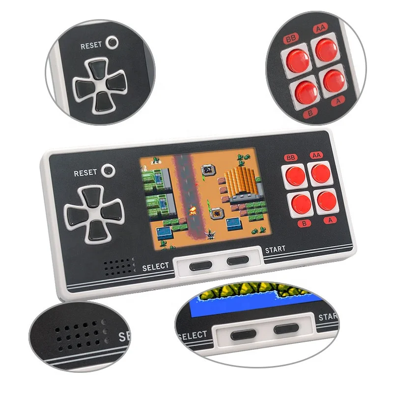 WOLSEN 2019 New 8 Bit retro machine 200 built-in video games 2.8 inch screen game handy hot pocket game