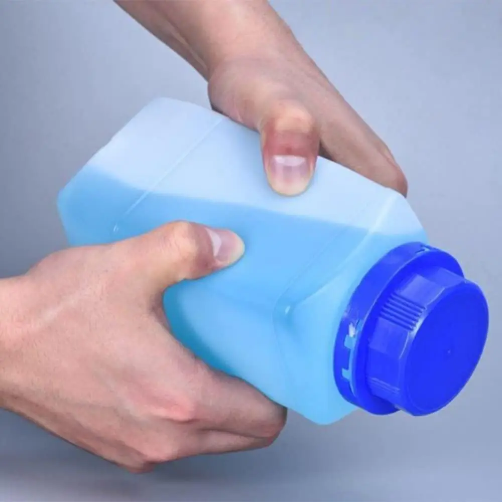 Plastic Lab Chemical Reagent Bottle 1000ml Wide Mouth Sample Sealing Liquid Storage White Container with Anti-theft Cap
