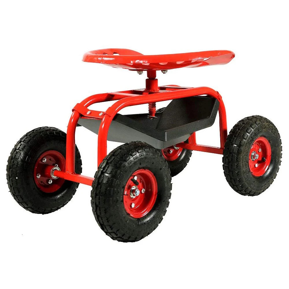 Superior Quality Utility Outdoor Swivel Seat Cart The Factory At a Low Price Garden Seat With Wheels