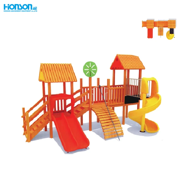 High quality Children Wooden Outdoor Playground Amusement Equipment kids outdoor playground for sale