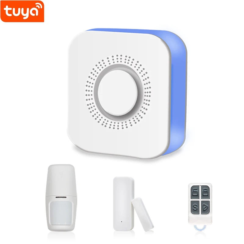 2021 New Arrival Tuya Smartlife app Control Alarm Security System WiFi Alarm System for Home No Monthly Fee