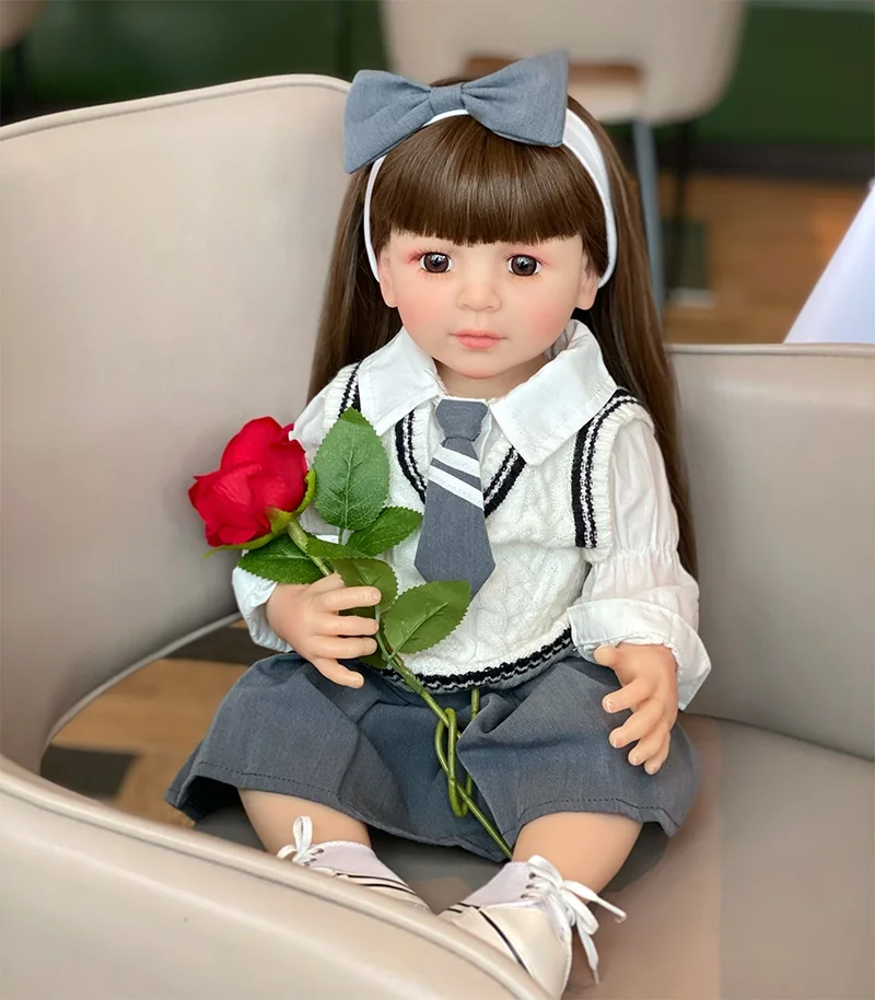 Bebe Lifelike Kids Playing Educational Pretend Doll Full Body Soft Reborn Dolls Toys for Girls