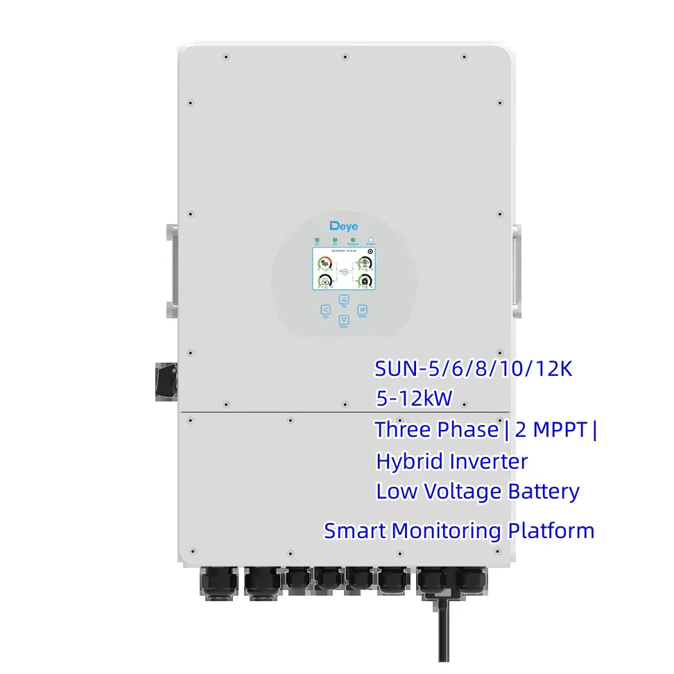 Deye Smart Monitoring Platform 5KW 8KW 10KW 12KW Hybrid Inverter Three 3 Phase 2 MPPT Inverter With Stock Ready To Ship
