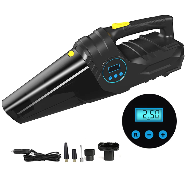 CARSUN 185904 High Quality 4 In 1 Tire Inflators Electric Portable Handheld Mini 12v Car Vacuum Cleaner Price