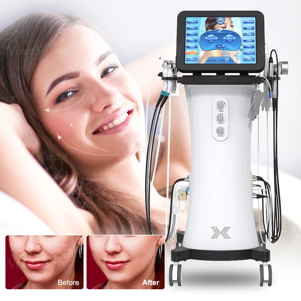 Niansheng  Hot Sell 15 in 1 Professional hydro microdermabrasion hydra dermabrasion machine facial machine