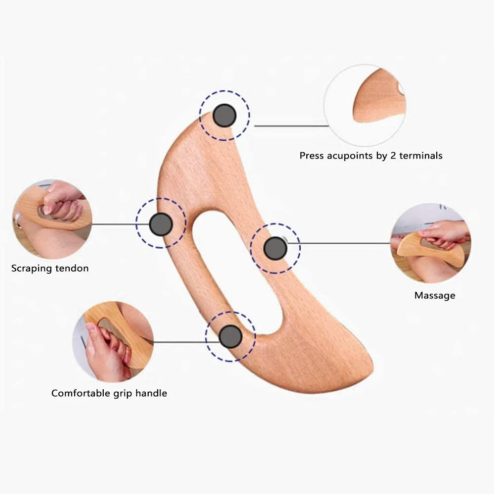 Scraping Anti Body Massage Beech Wooden Scraping board for  wholesale