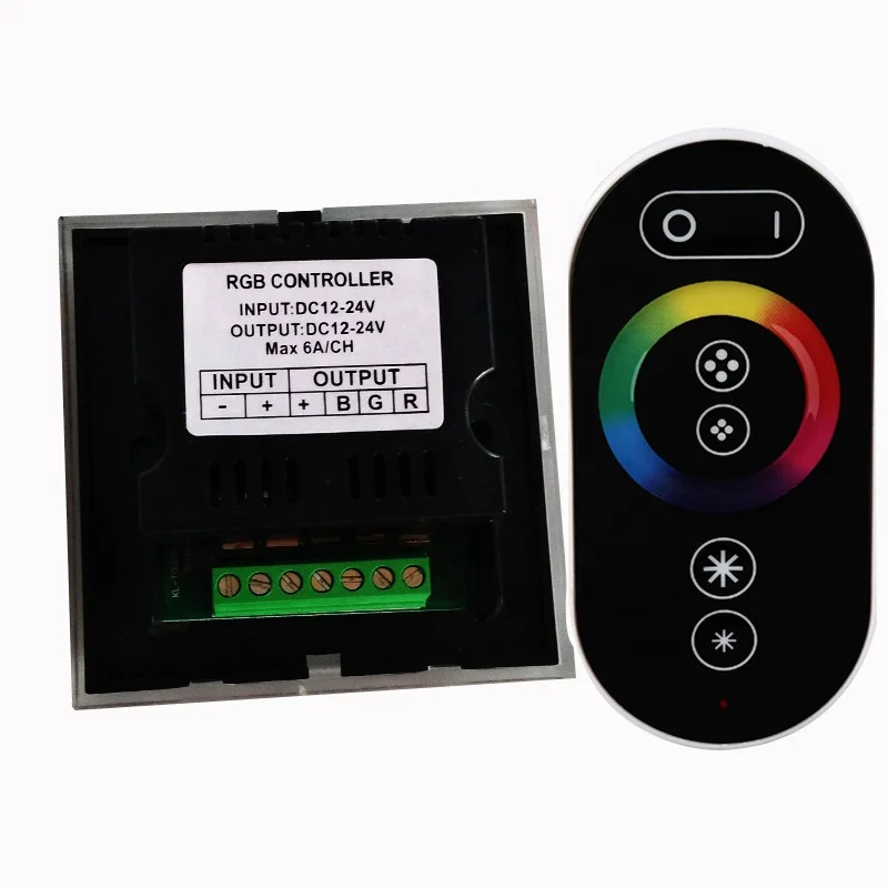 RF RGBW RGB LED Controller Touch Screen DC12-24V 18A Remote Controller Channel FOR RGB RGBW strip tape