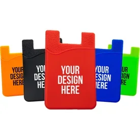 promotion Silicone Phone Card Holder Wallet Case Phone Wallet Stick On Credit Card Holder Phone Pocket Advertising Custom Logo