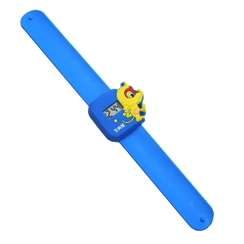 12 Animal zodiac kids digital promotion Automatic Watch silicone clap band  Wrist watches