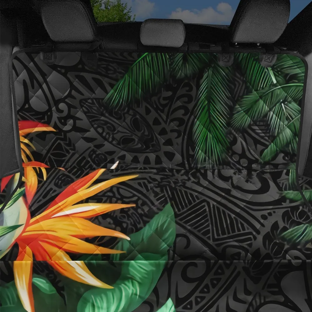 Polynesian Personal Cover Seat Car Waterproof Pet Banana Palm Leaves Seat Cover Pets Coconut Tree Waterproof Pet Dog Travel Mat