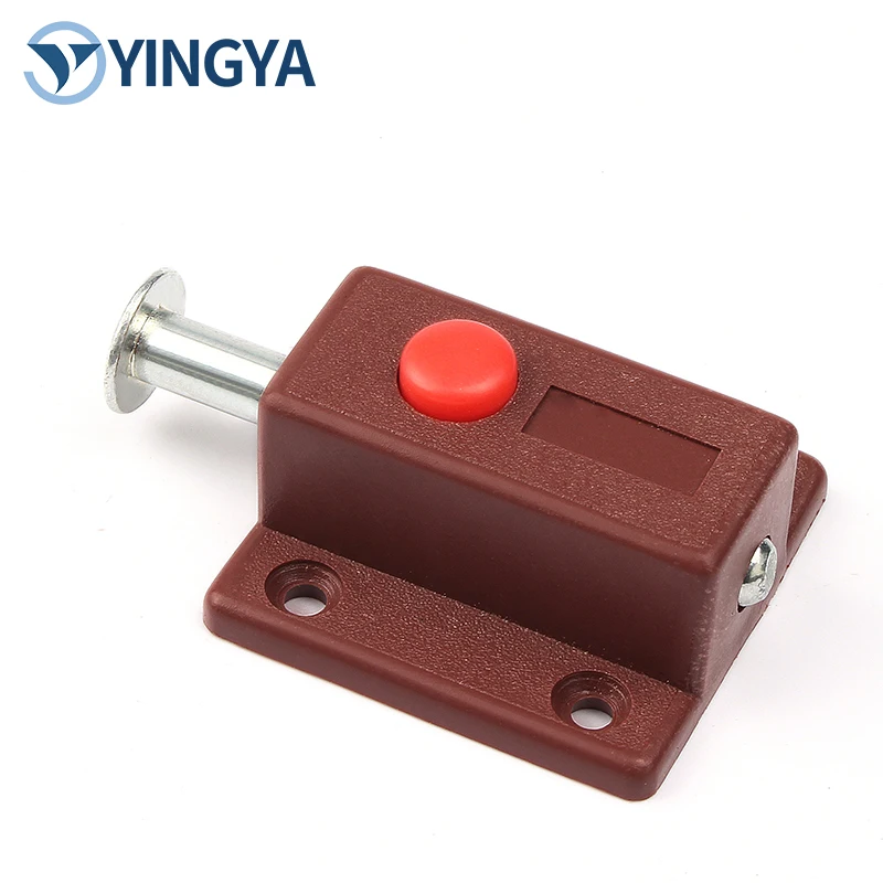 Self-Elastic Plastic Bolt Furniture Hardware Button for Cabinet Door and Window Open Spring Durable Fastener