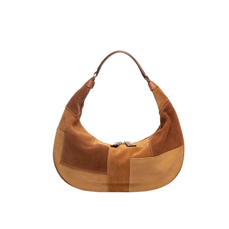 
Special-interest design retro special multicolor frosted selenodont bag new one-shoulder underarm baguette bag women 