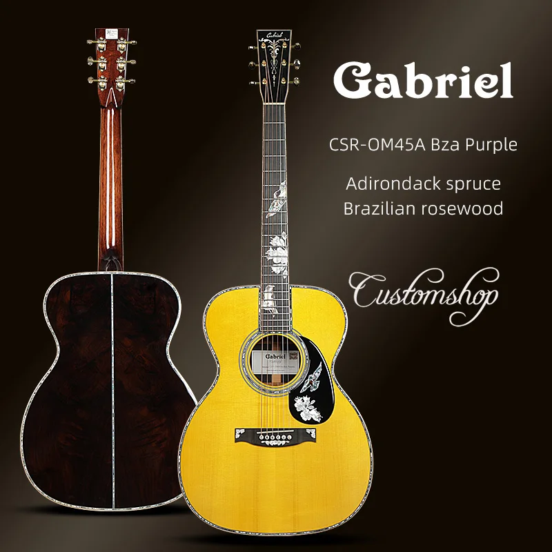 Gabriel Master grade Brazilian Rosewood Back&Side Adirondack Spruce  guitarra electroacustica Solid Guitar