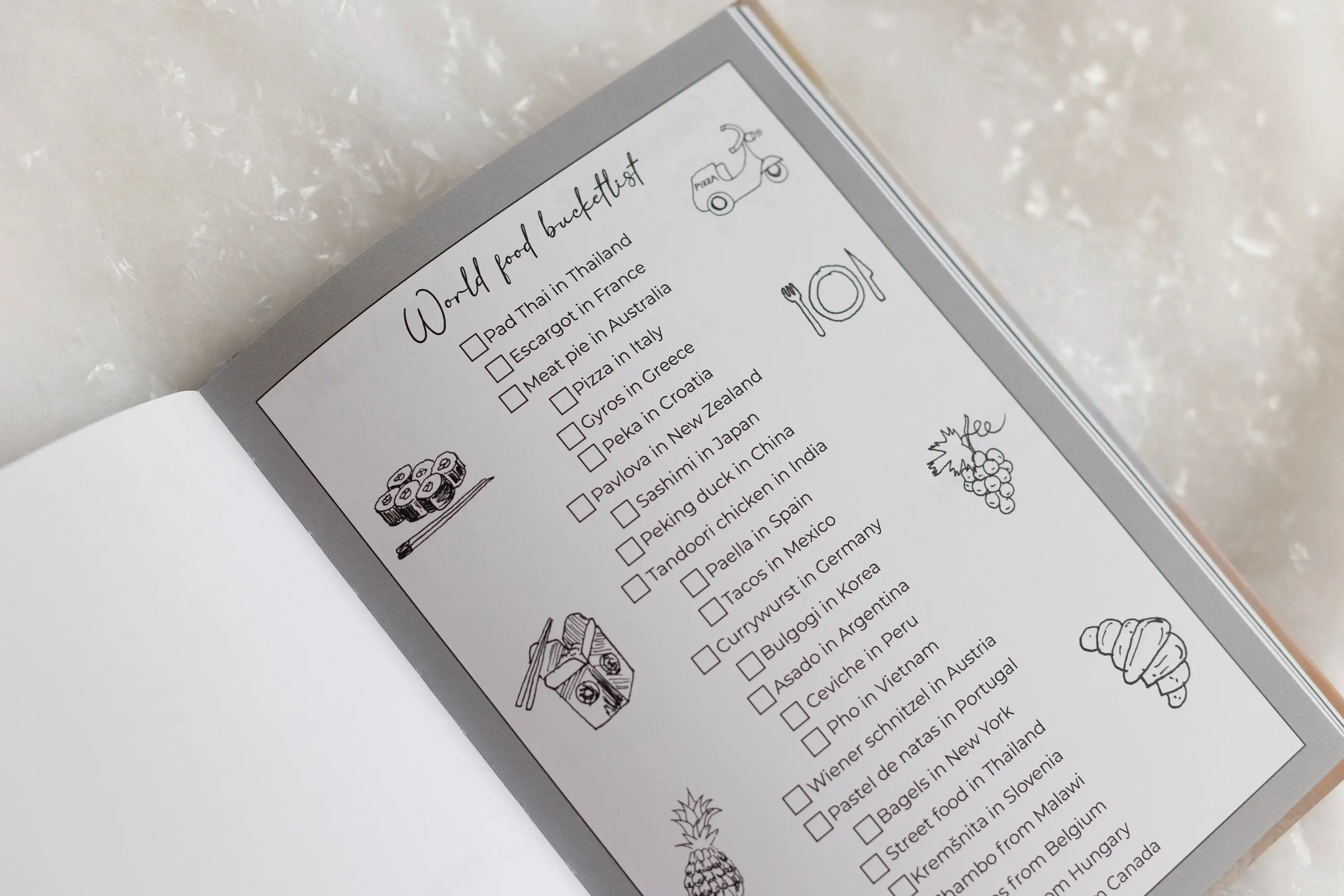 LABON Custom Travel List Adventure Journal Travel Planner Book Holiday Memory Notebook