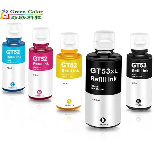 Китайский поставщик чернил GT53XL GT53 GT52 краска для HP 310/410/319/419/318/418/5820/5810