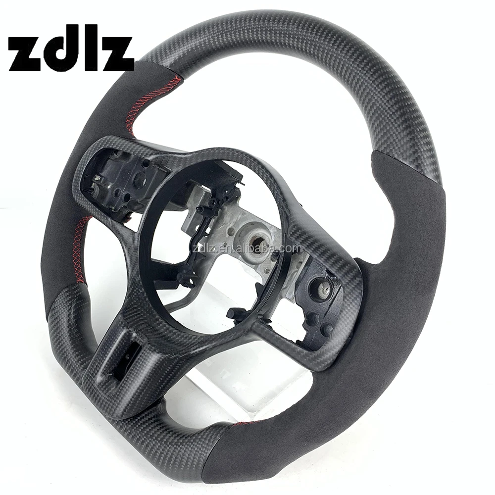 Кожаное матовое рулевое колесо из углеродного волокна для Mitsubishi EVO X 10 2007-2010 Автомобильное на заказ