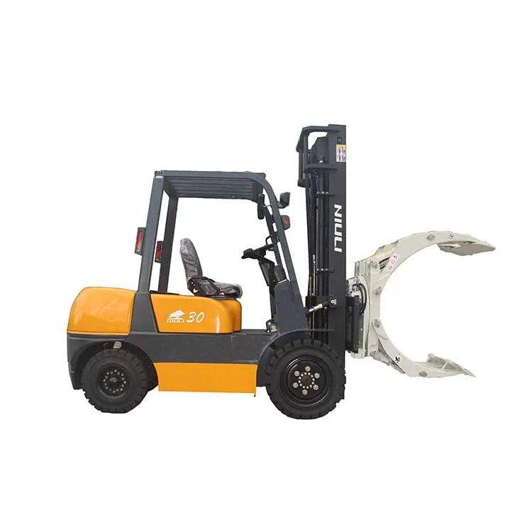 NIULI Transpalette fork lift attachment 2 ton Diesel forklift with Paper Roll Clamp