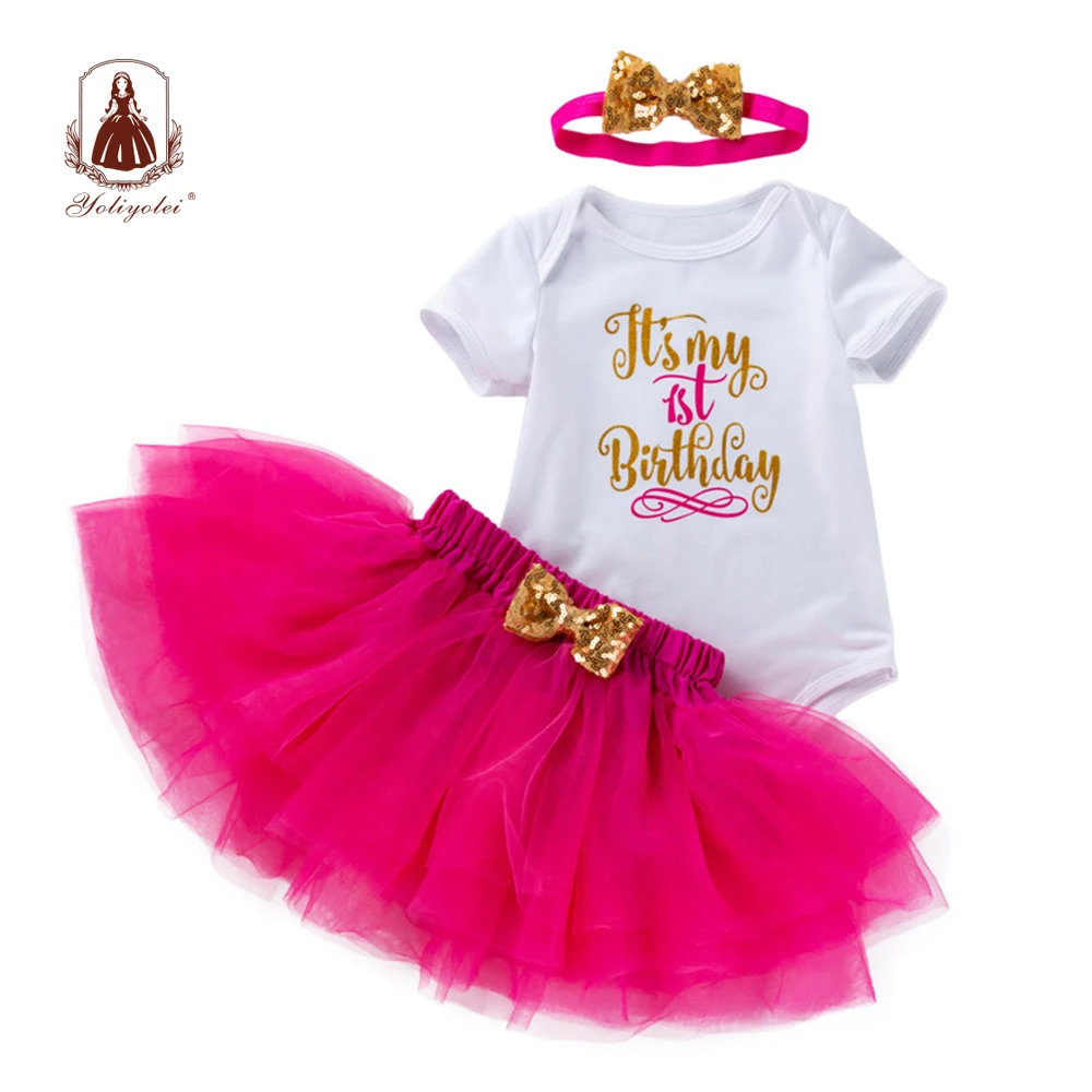 Girl Short Sleeve Shirt Two Piece Dresses Infant Clothing Sets Birthday Party Cute Unicorn Girls Princess Baby Tutu Dress