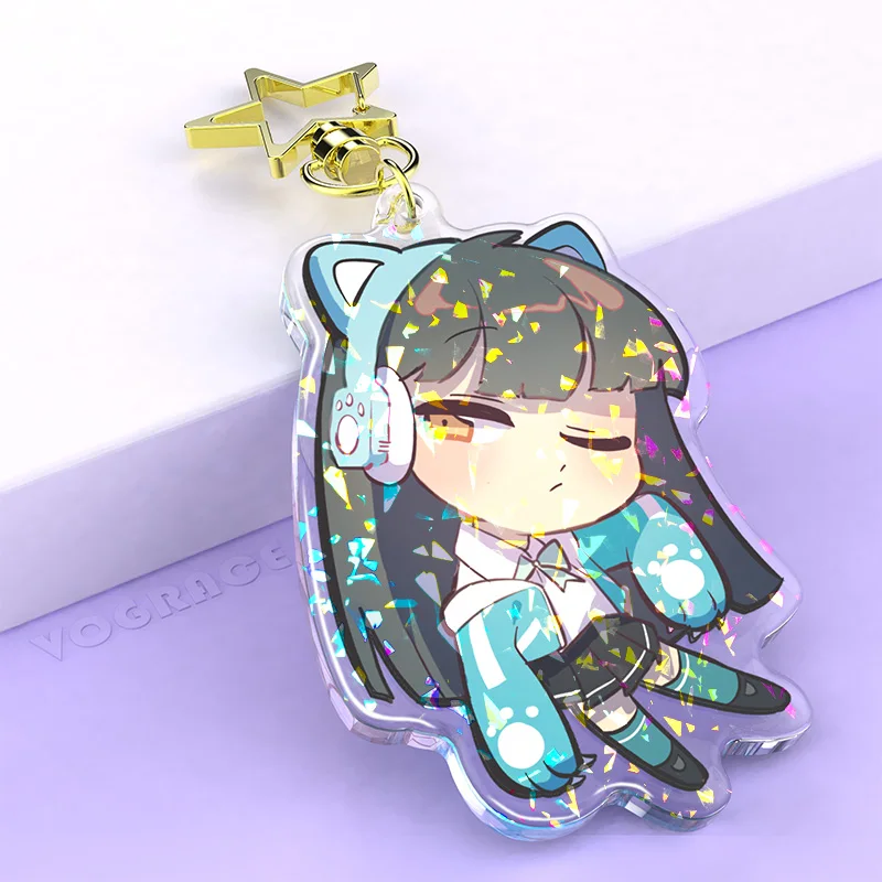 Vograce Custom Fashion Cartoon Acrylic Keychain Acrylic Charms Decoration Clear Acrylic Keychain
