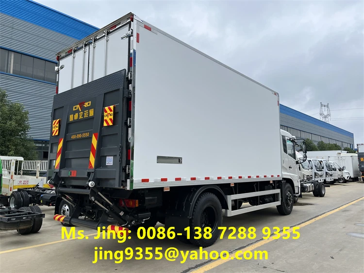 DONGFENG 6 Wheels 6.1M 15 Tons Refrigerated Cold Room Van Truck With Tail Lift