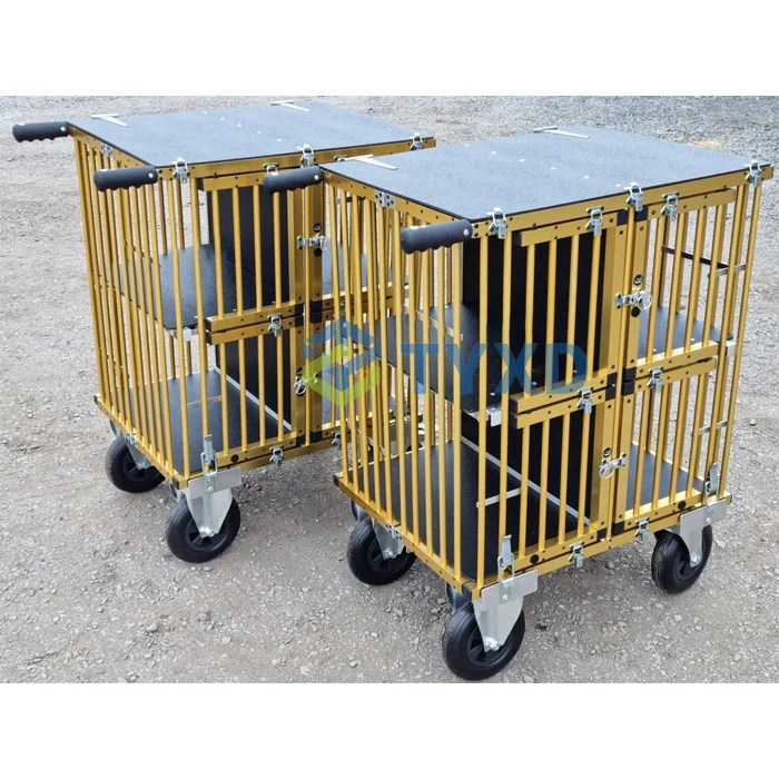 Aluminum Collapsible Dog Trolley Cage 4 Beter Folding Dog Cage for Dog Show Crate