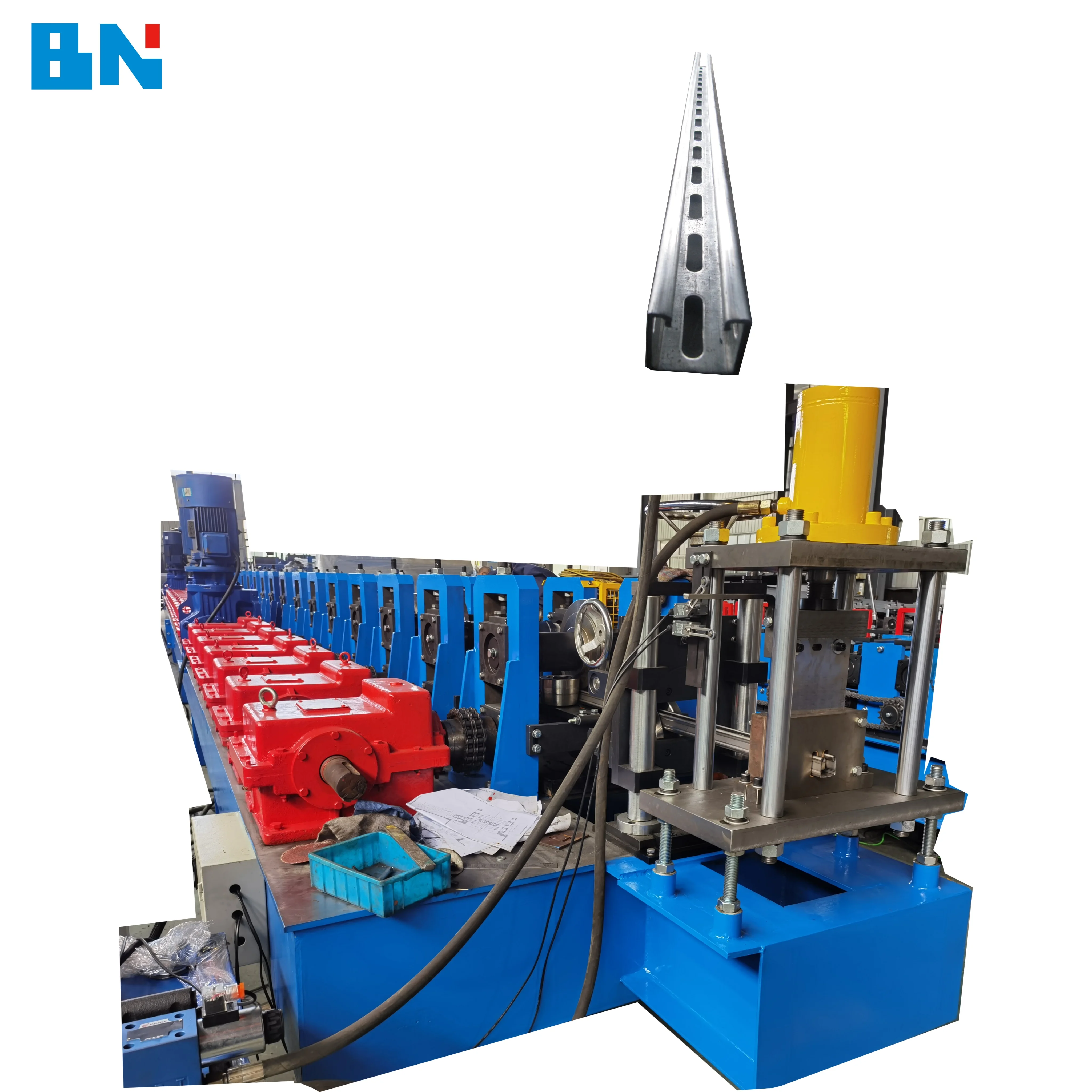 Strut Channel / Unistrut Channel making Machine Strut Channel Roll Forming Machine solar roll forming machine