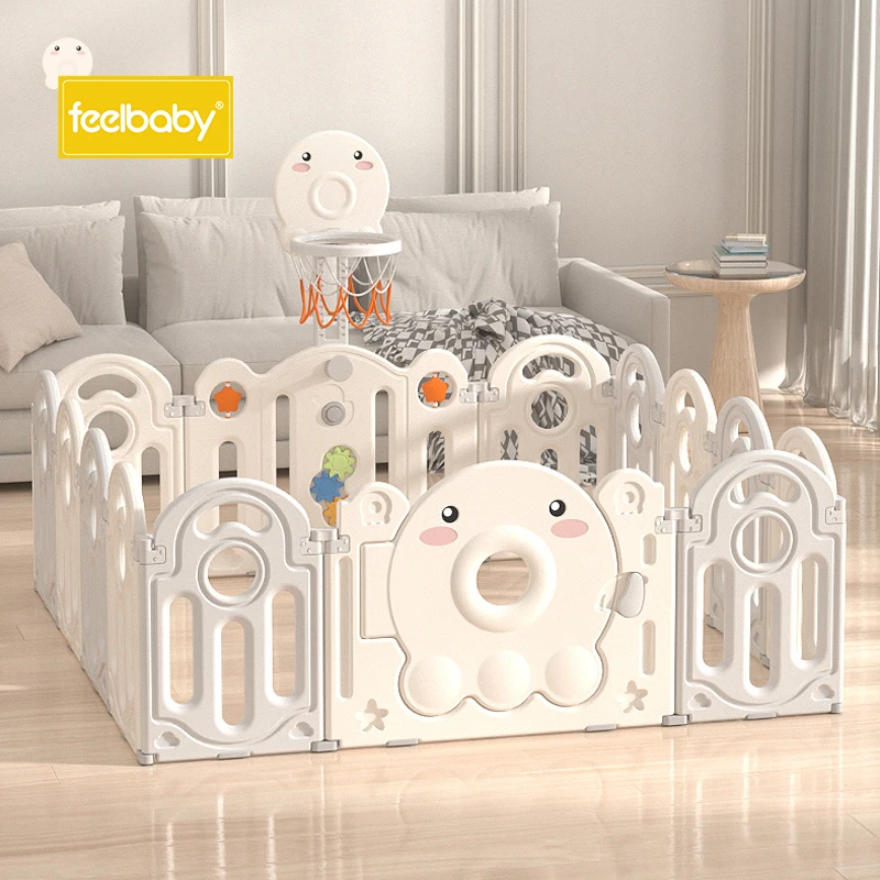 Новый детский роскошный пластиковый забор Feelbaby для домашней безопасности