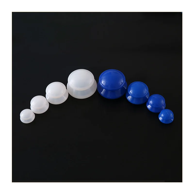 4pcs set Health care anti cellulite Cupping Cups Set Silicone jar vacuum cupping cans for body face Neck massage suction Cans