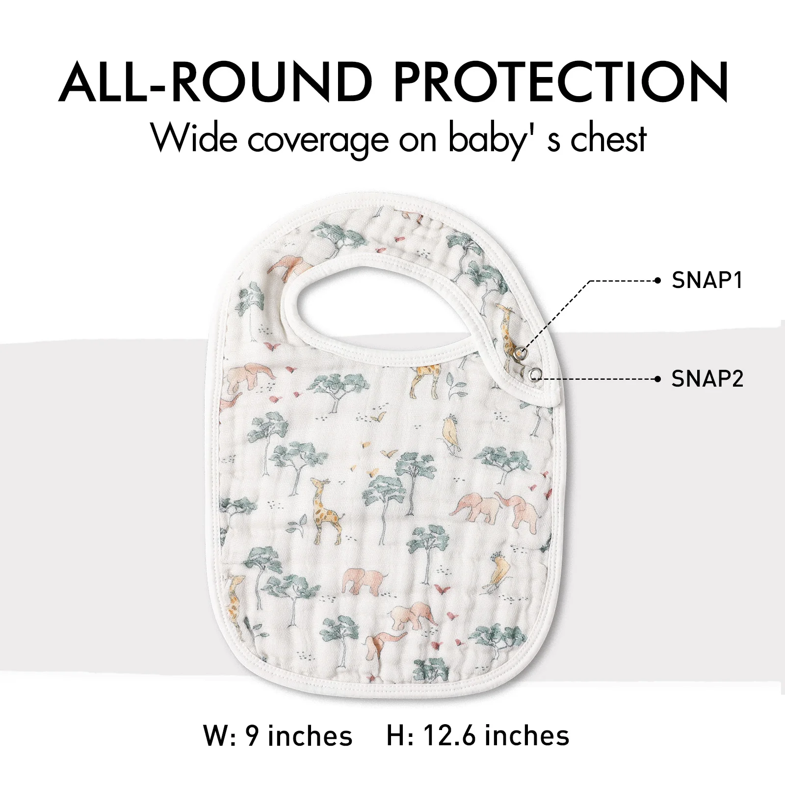 3 Pack Organic Baby Bibs for Girls & Boys Teething Drool Bib OEKO TEX Baby Bandana Bibs for Infant