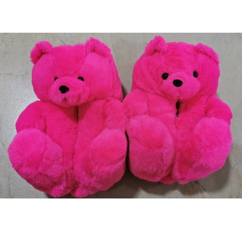 
TL02-5 New Arrivals Baby Cute Bear Shoes 2021 7C-12C Kids Teddy Bear Slippers 