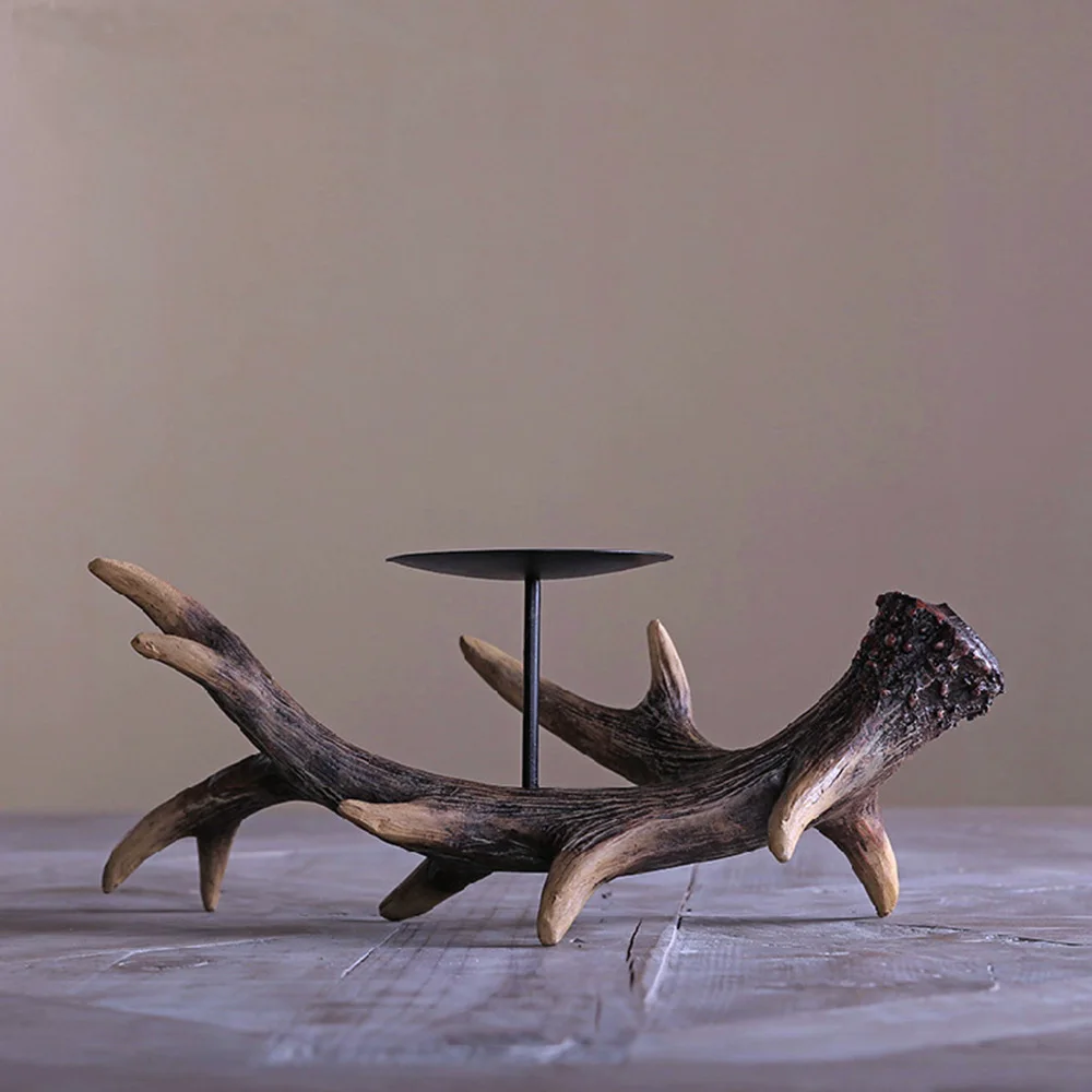 Vintage Candle Holder, Wedding Candle Holder, Antler Candle Holder