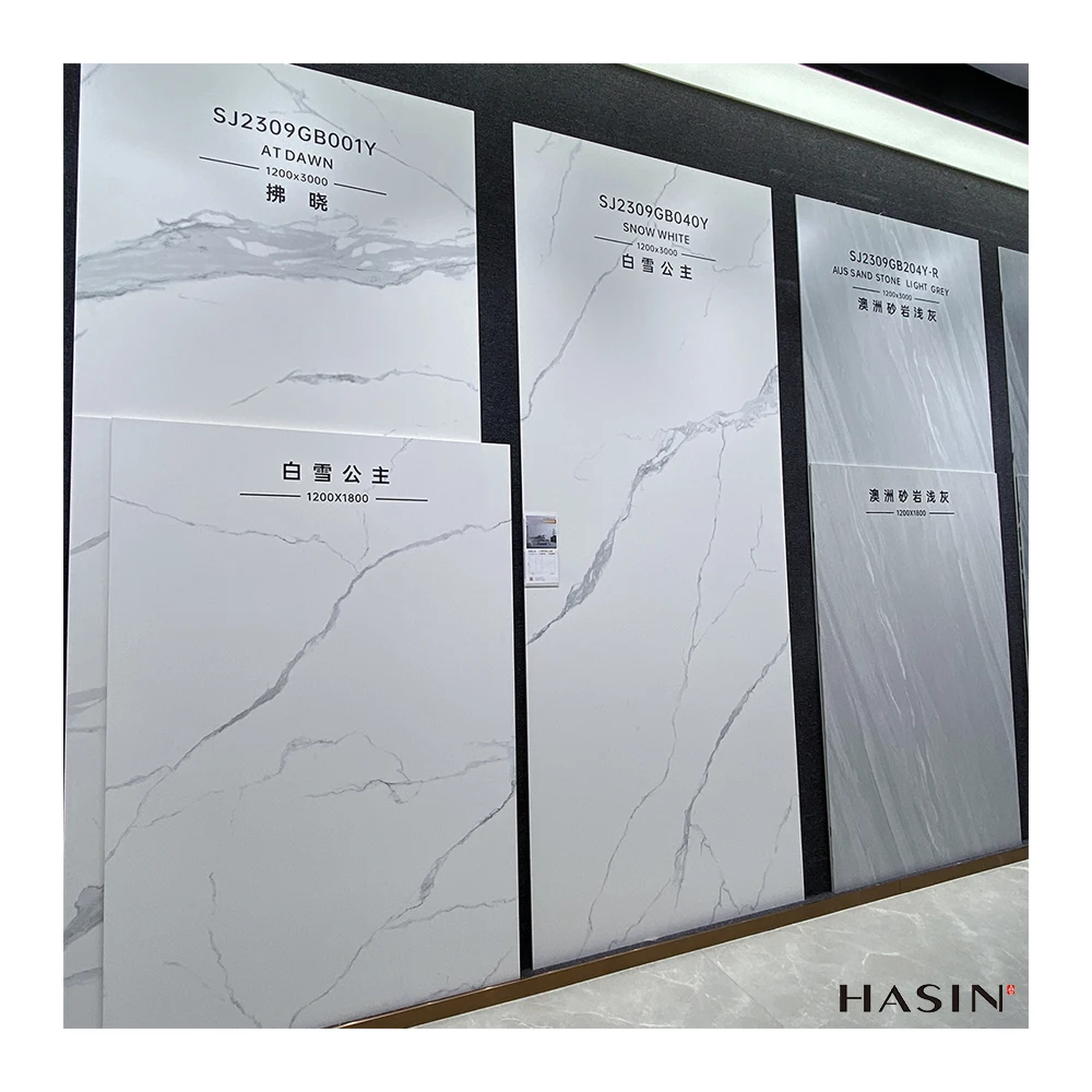 Sintered Stone Tiles 1600x3200 Wall Panels Table Top Large Format Ceramic Porcelain White Thin Sintered Stone