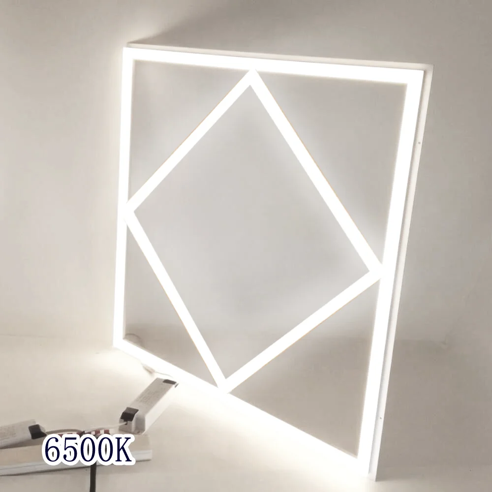 healthcare lighting two square ceiling led light modern linear backlight 48 watt lattice frame panel lights