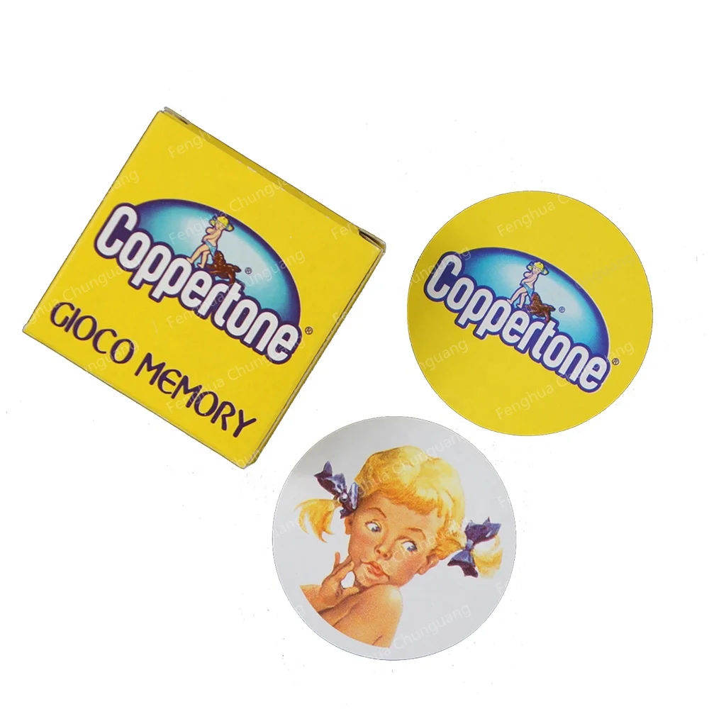 Customized Paper Round Memory Playing Cards