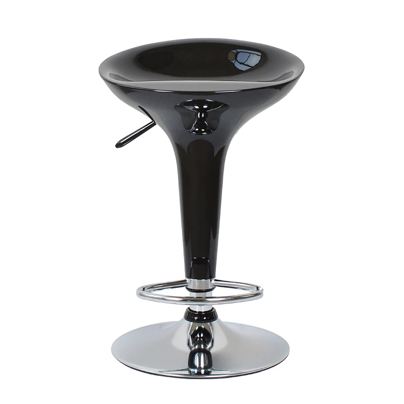 Modern Minimalist Plastic Adjustable Height Taburetes De Bar Counter Stools Swivel Abs Bar Stools For Cafe Restaurant