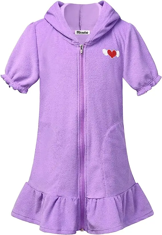 YIwu Yiyuan Customization Swimsuit for girls chunky flannelette bathing suit place top hooded zipper beach bathrobe